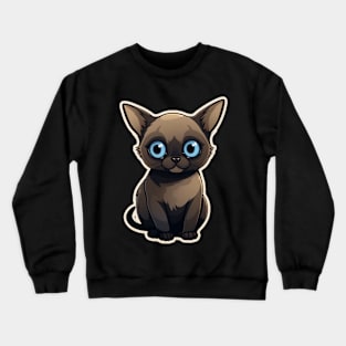 Cute Siamese Cat Lover Funny Siamese Cat Crewneck Sweatshirt